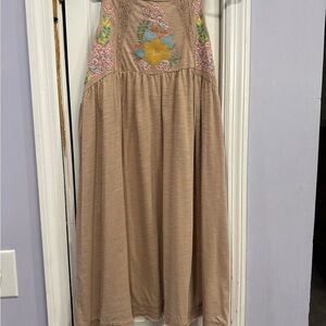 Umgee light pink Floral Embroidered Mini Dress